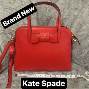 NWT Perfect Kate Spade Red Sachel/Crossbody w/ Bow